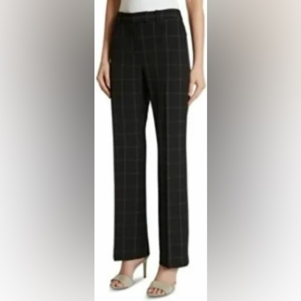Tahari Women's Windowpane Pants in Black
